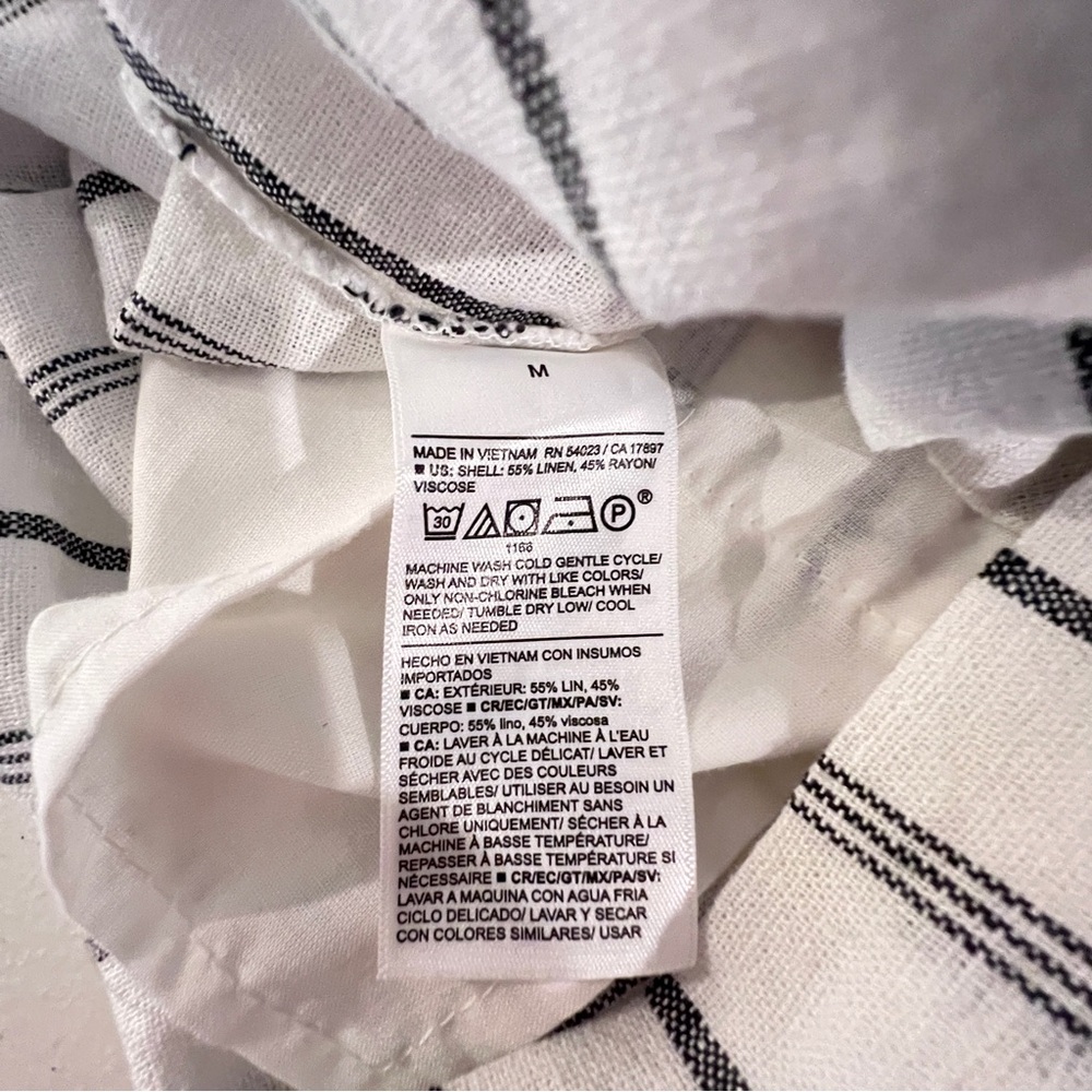 Old Navy NWT Black and White Vertical Stripe Mini Shift Skirt  Womens Size M - Picture 5 of 10